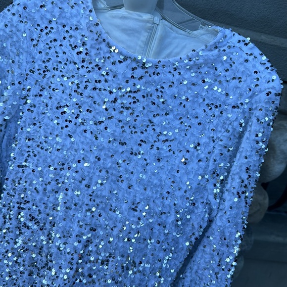 Short white sequin dress - Picture 5 of 8